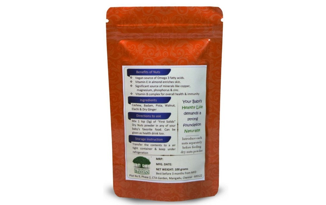 First Solids Dry Nuts Powder, 8+ Months Babies   Pack  100 grams